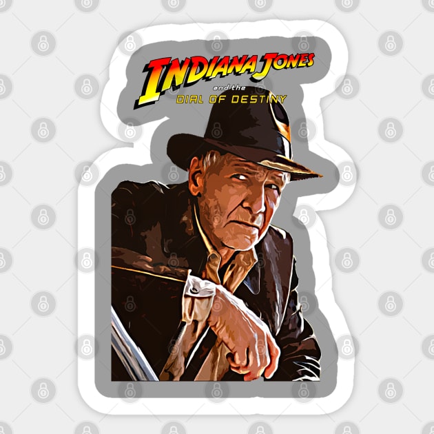 Indiana Jones 5 Sticker by Buff Geeks Art